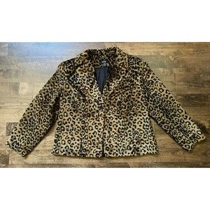 Women's Jacket Leopard Print by Style & Co. Size 16w Beautiful Condition
